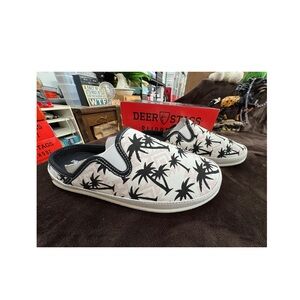 Deer Stags Mens Palm Tree Slippers